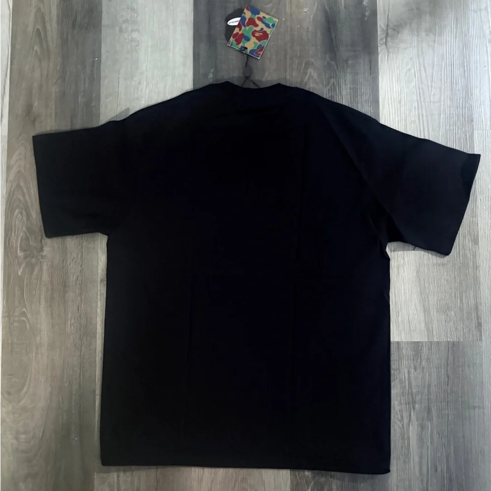 Bape A Bathing Ape Burberry Plaid Ape Head Black T Shirt Camo NWT Tee Men Size M - Picture 6 of 8